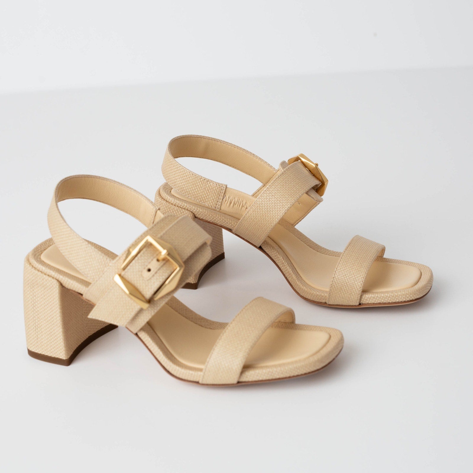 Jimmy Choo 70mm Hawke Leather Buckle Slingback Sandals - Wind & Song