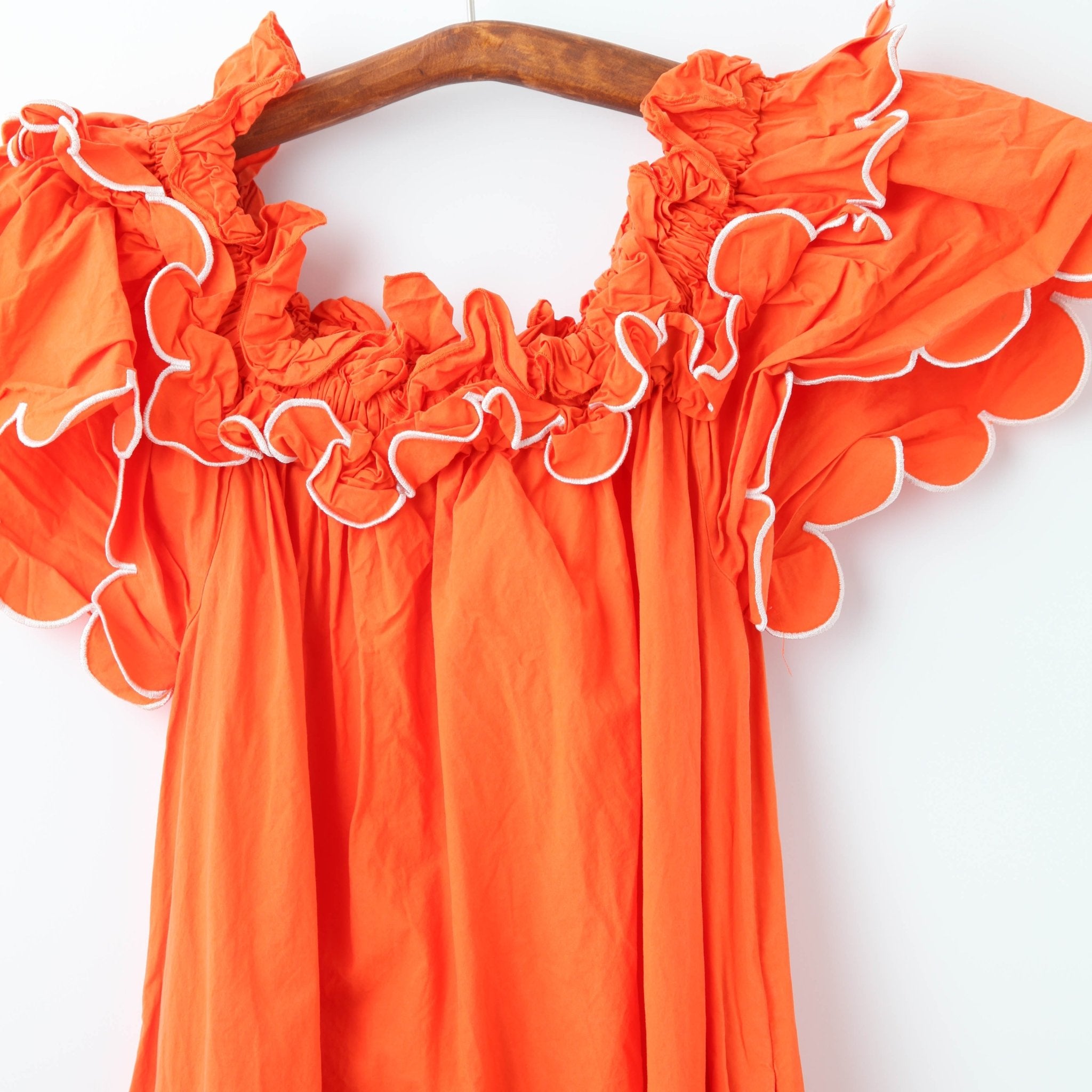 La DoubleJ Orange Breakfast Dress - Wind & Song