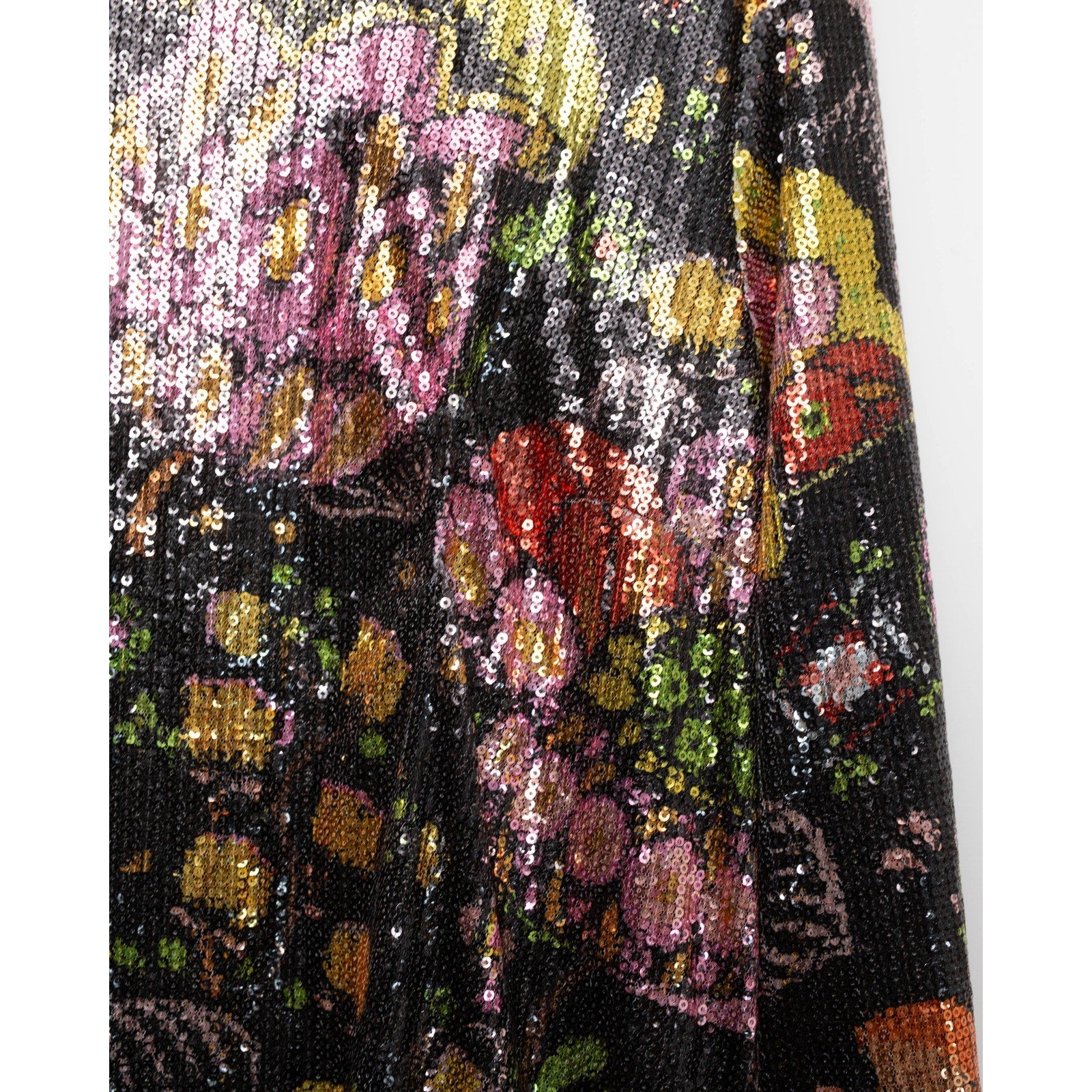 La DoubleJ Suitcase Black Floral Sequin Dress Size M – Made in Italy - Wind & Song