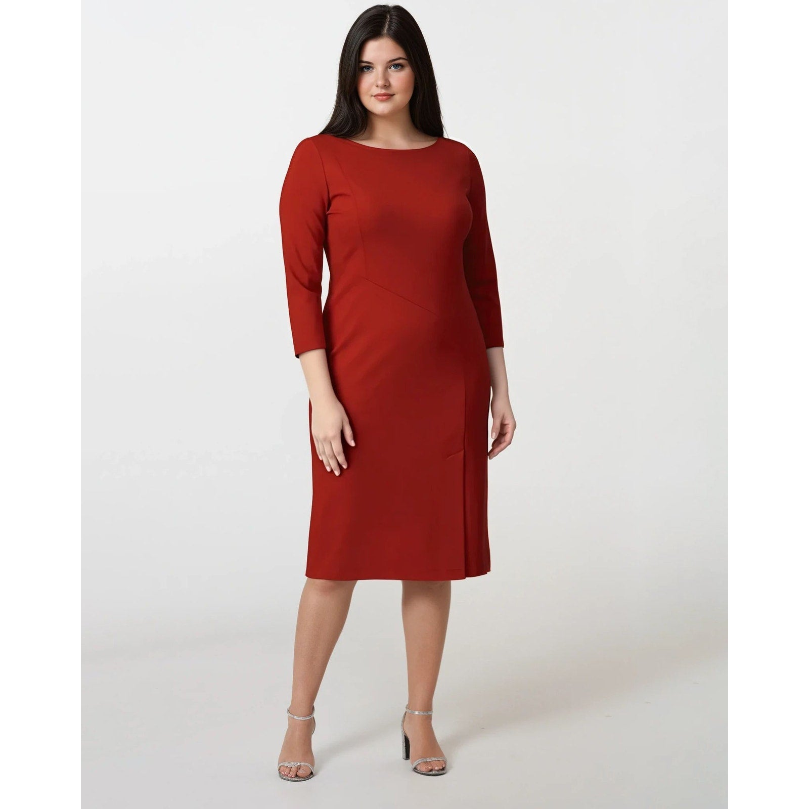 Lafayette 148 New York Aldrich Dress in Red - Pre - owned - Size 14 - Wind & Song