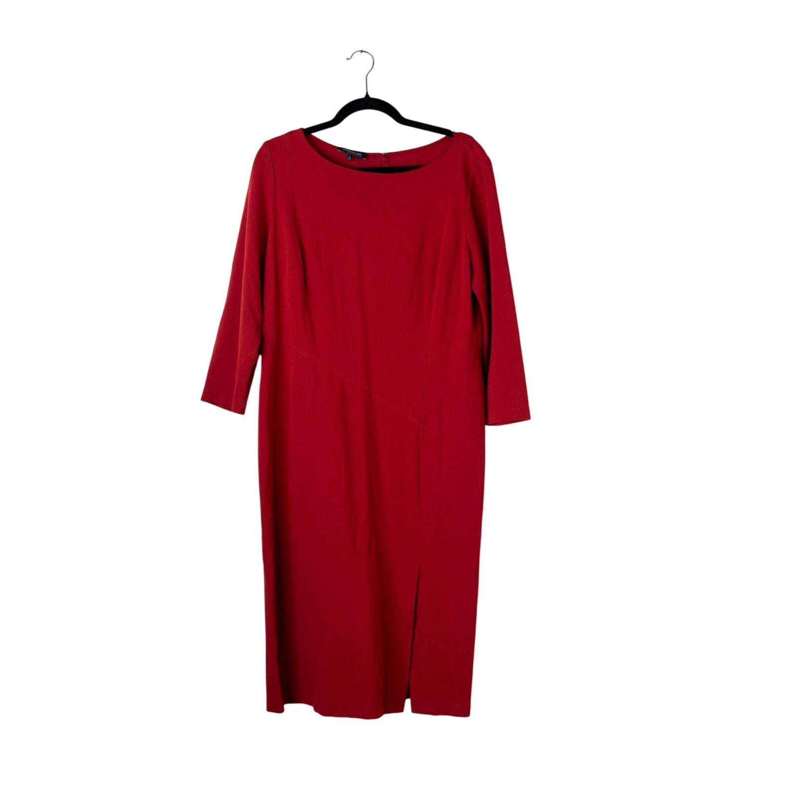 Lafayette 148 New York Aldrich Dress in Red - Pre - owned - Size 14 - Wind & Song