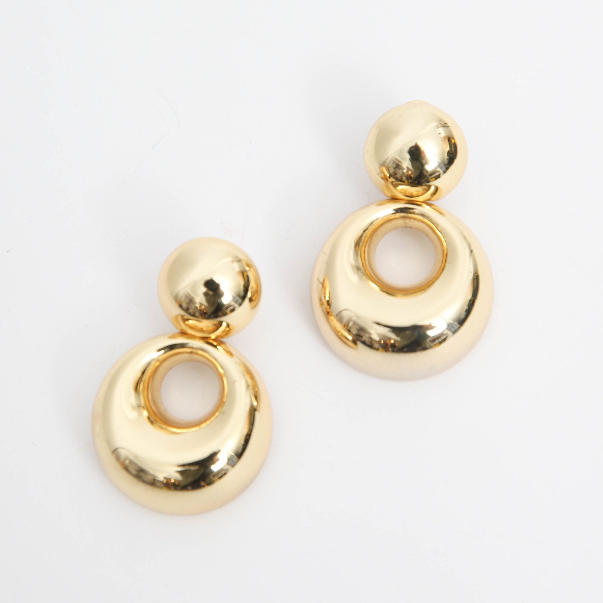 Lele Sadoughi Medallion Drop Earrings 14K Gold Plated Statement Earrings - Wind & Song