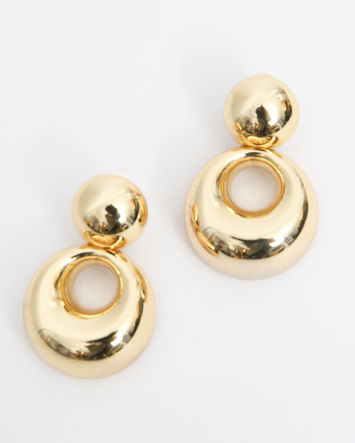 Lele Sadoughi Medallion Drop Earrings 14K Gold Plated Statement Earrings - Wind & Song