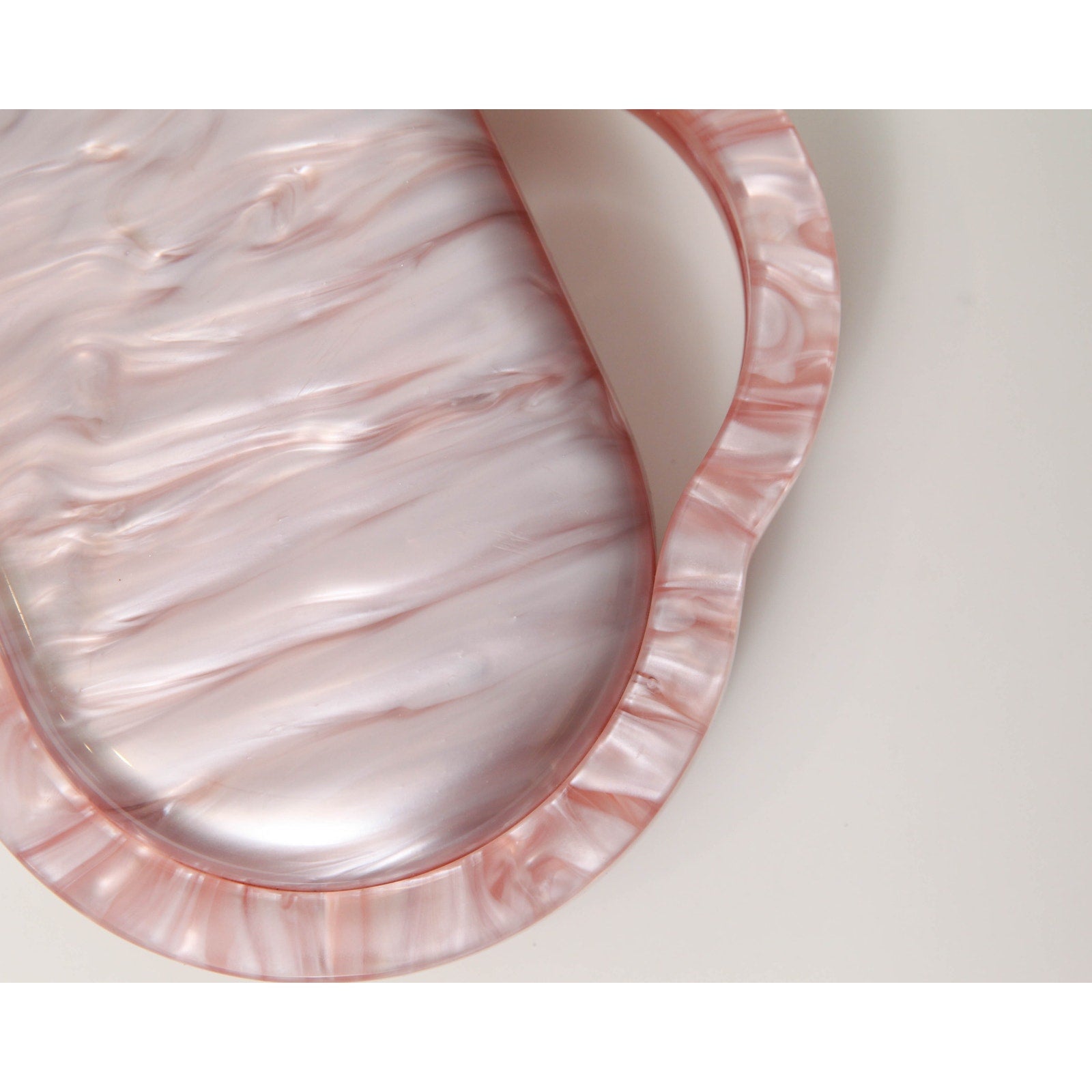 Lele Sadoughi Rose Marbled Acetate Pillbox Bag with Chain - Wind & Song