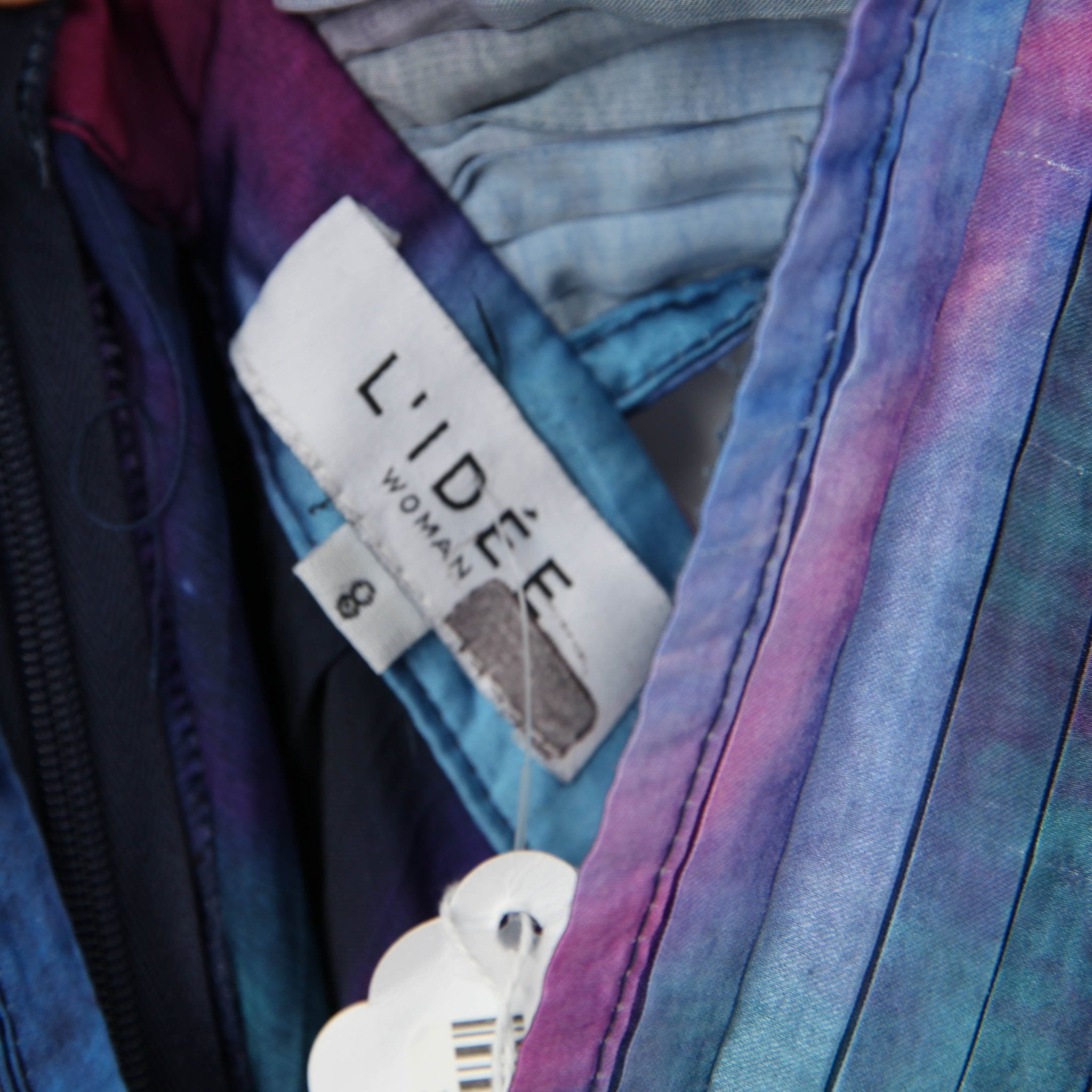 L'IDÉE Printed Gala Blue tie - dye satin Gown - Wind & Song