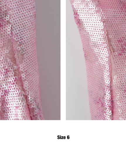 LoveShackFancy Pink Floral Stasia Sequin Midi Dress - Wind & Song