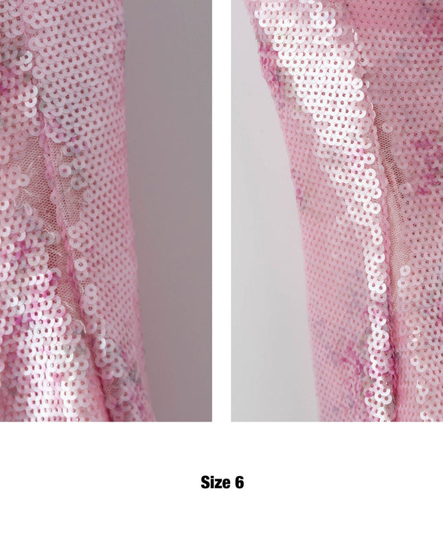 LoveShackFancy Pink Floral Stasia Sequin Midi Dress - Wind & Song