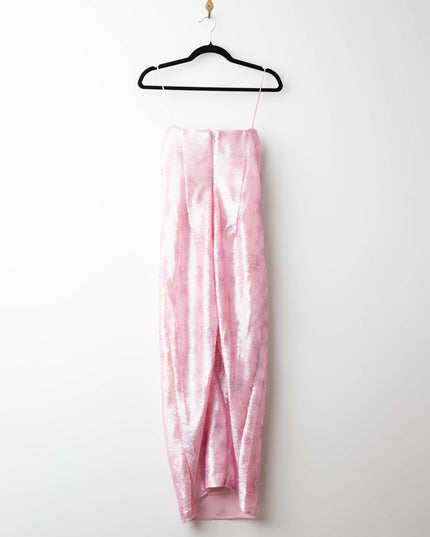 LoveShackFancy Pink Floral Stasia Sequin Midi Dress - Wind & Song