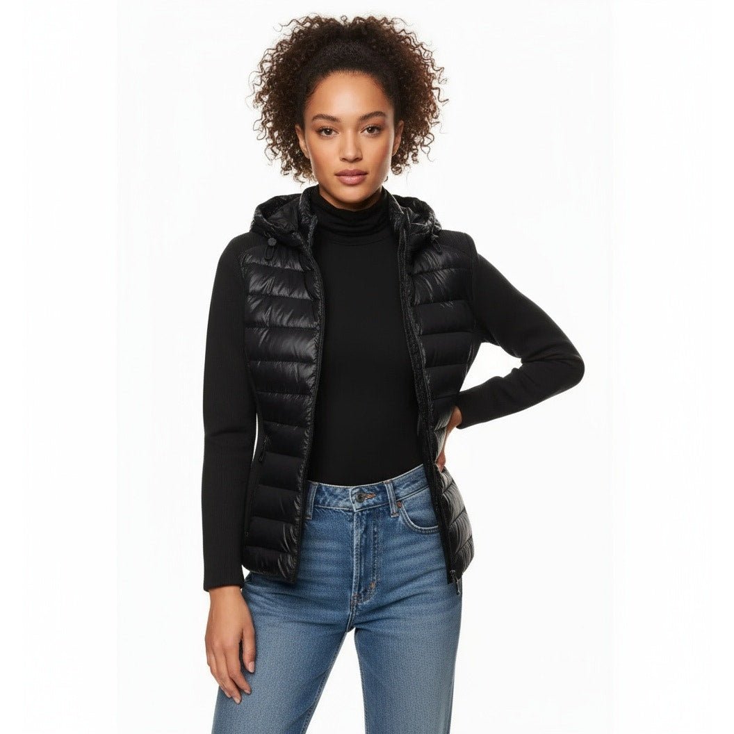 Mackage Black Della Hybrid Jacket with Hood - Wind & Song