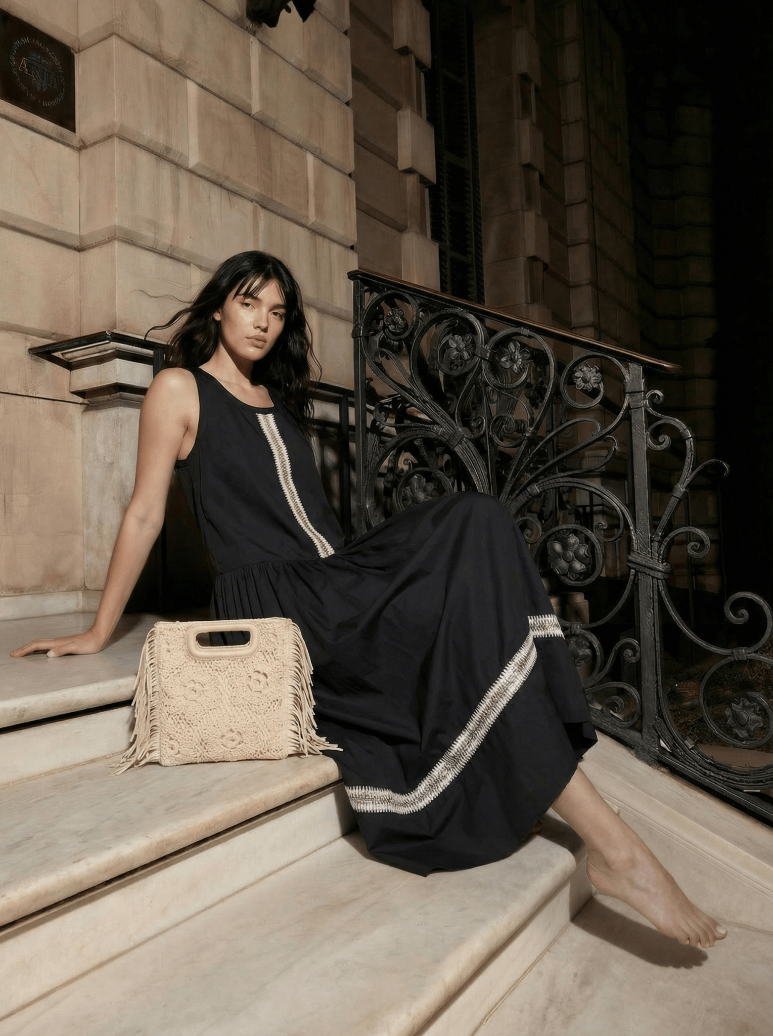 Maje Crochet Knit M Bag - Wind & Song