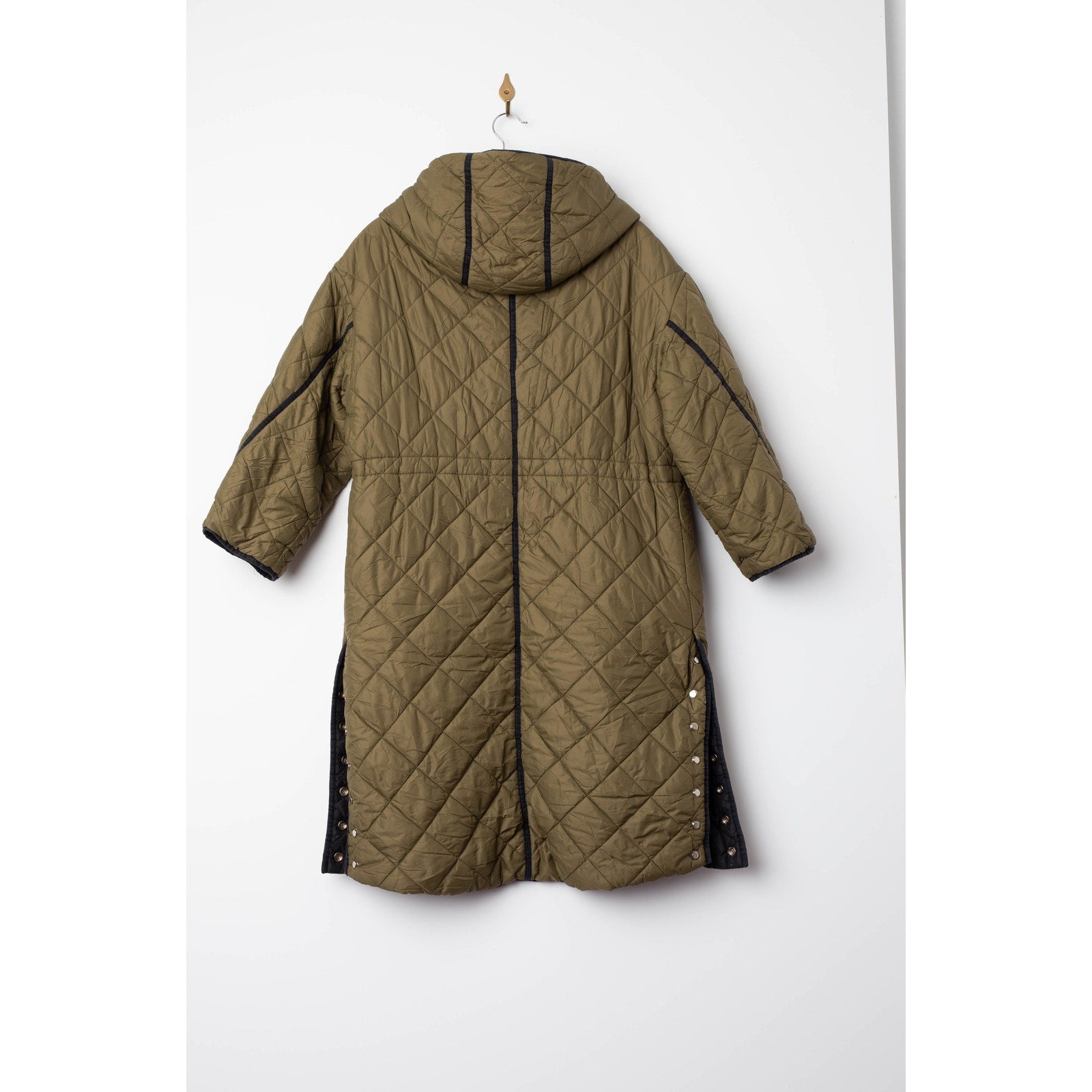 Maje Reversible Quilted Jacket in Olive Green/Black - Wind & Song