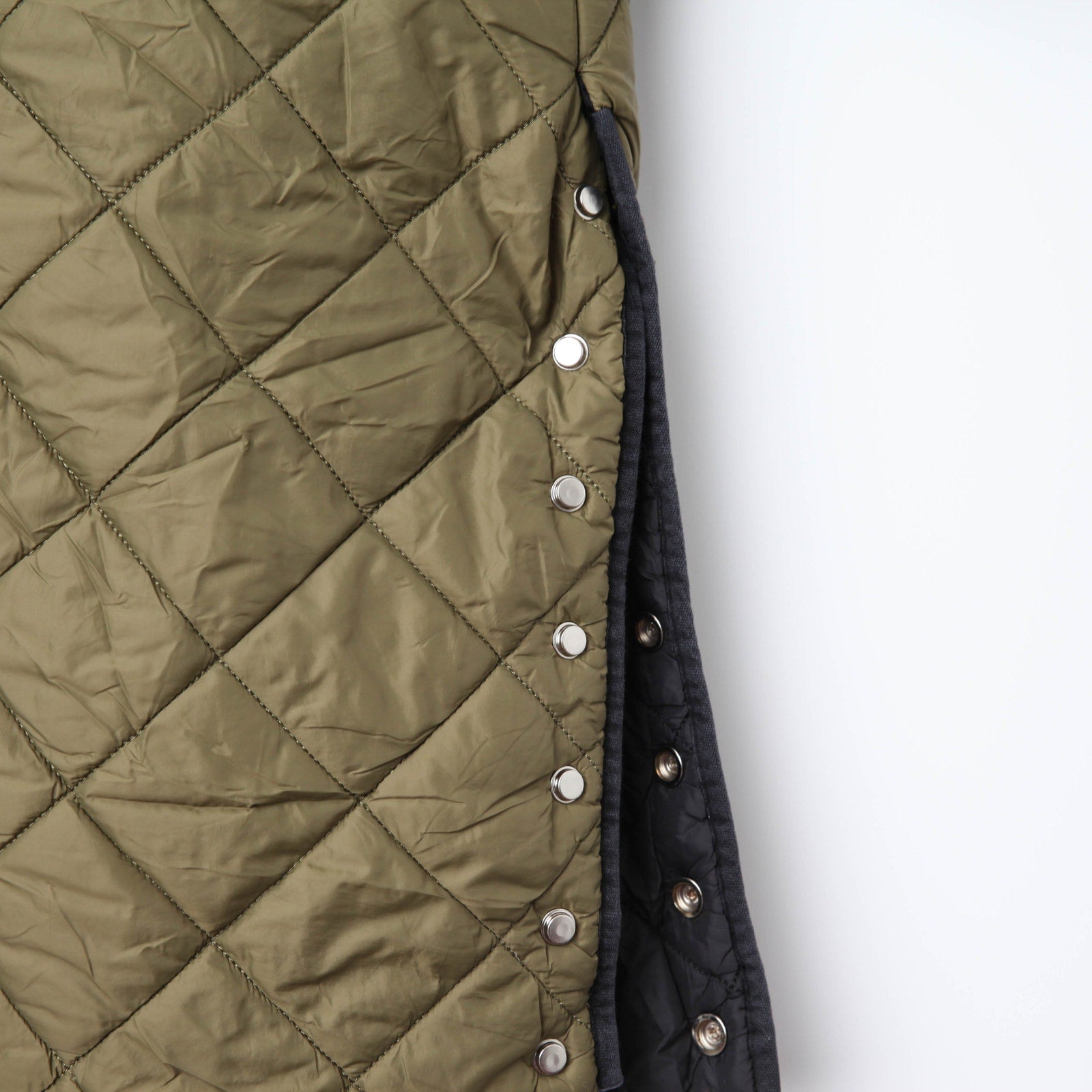 Maje Reversible Quilted Jacket in Olive Green/Black - Wind & Song