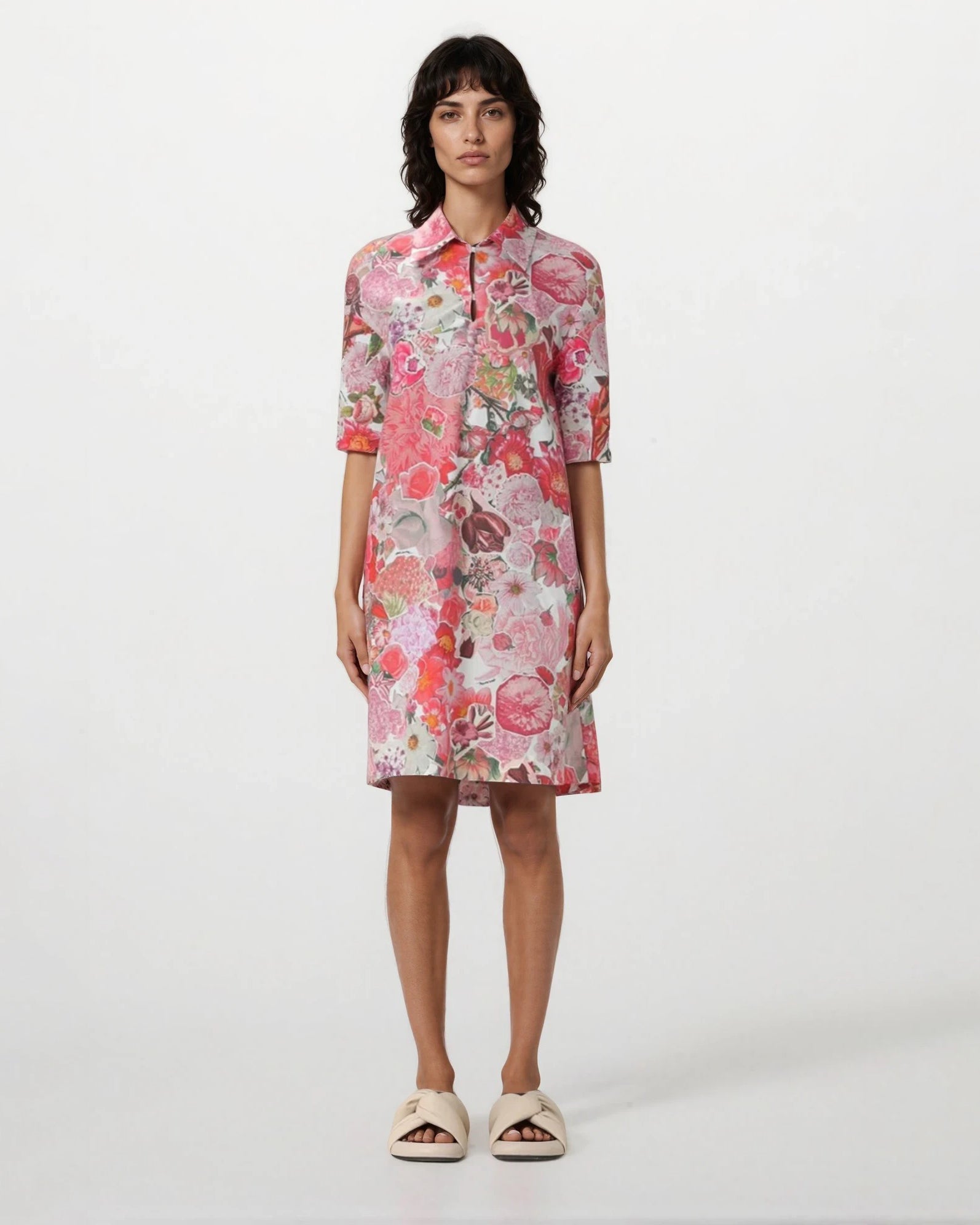 Marni Pink floral - print Cotton Dress Size 40 - Pre - owned - Wind & Song