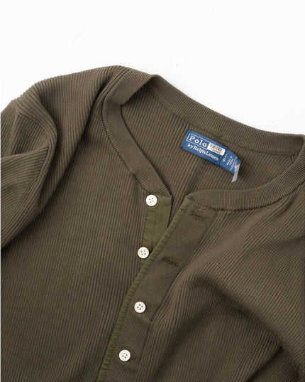 Polo Ralph Lauren Henley Bodice Dress in Green - Size L - Wind & Song