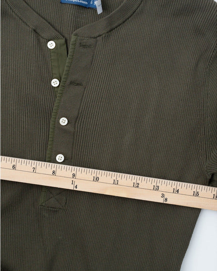 Polo Ralph Lauren Henley Bodice Dress in Green - Size L - Wind & Song