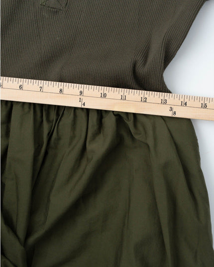 Polo Ralph Lauren Henley Bodice Dress in Green - Size L - Wind & Song