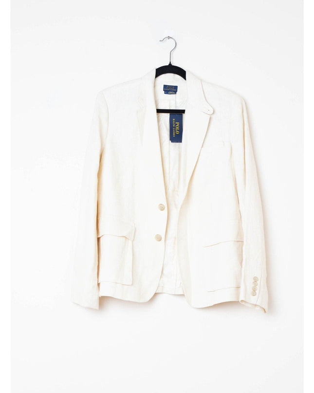 Polo Ralph Lauren Linen Blazer in White - Wind & Song