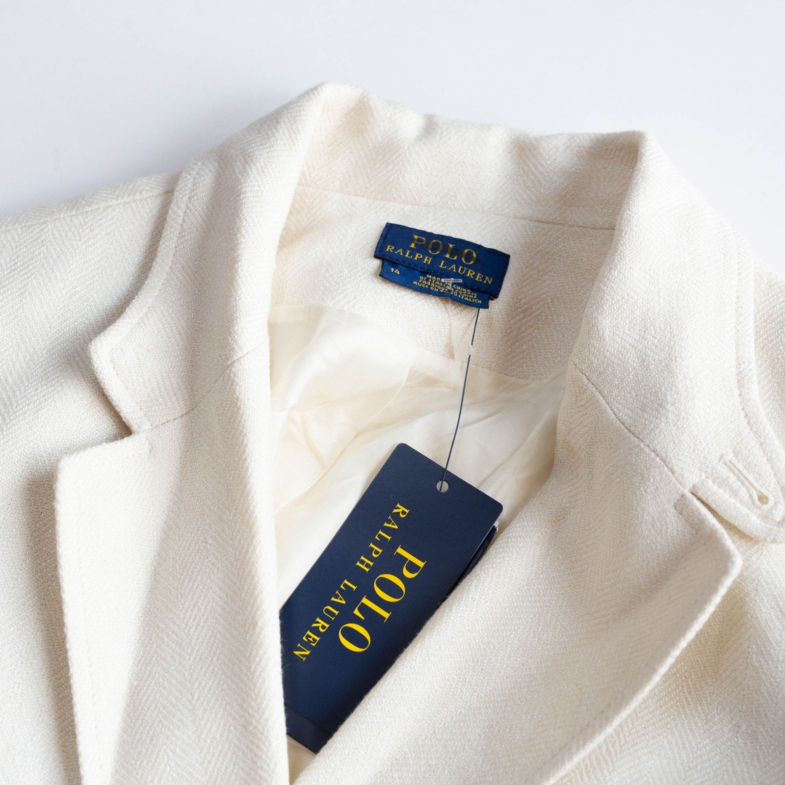 Polo Ralph Lauren Linen Blazer in White - Wind & Song