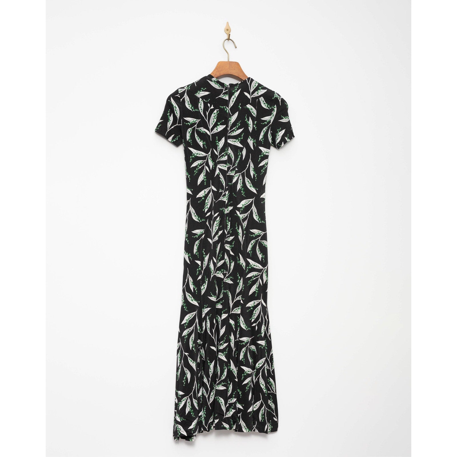 Rabanne Black Floral Print Midi Dress FR 38 / US 4 – Designer Stretch Dress - Wind & Song