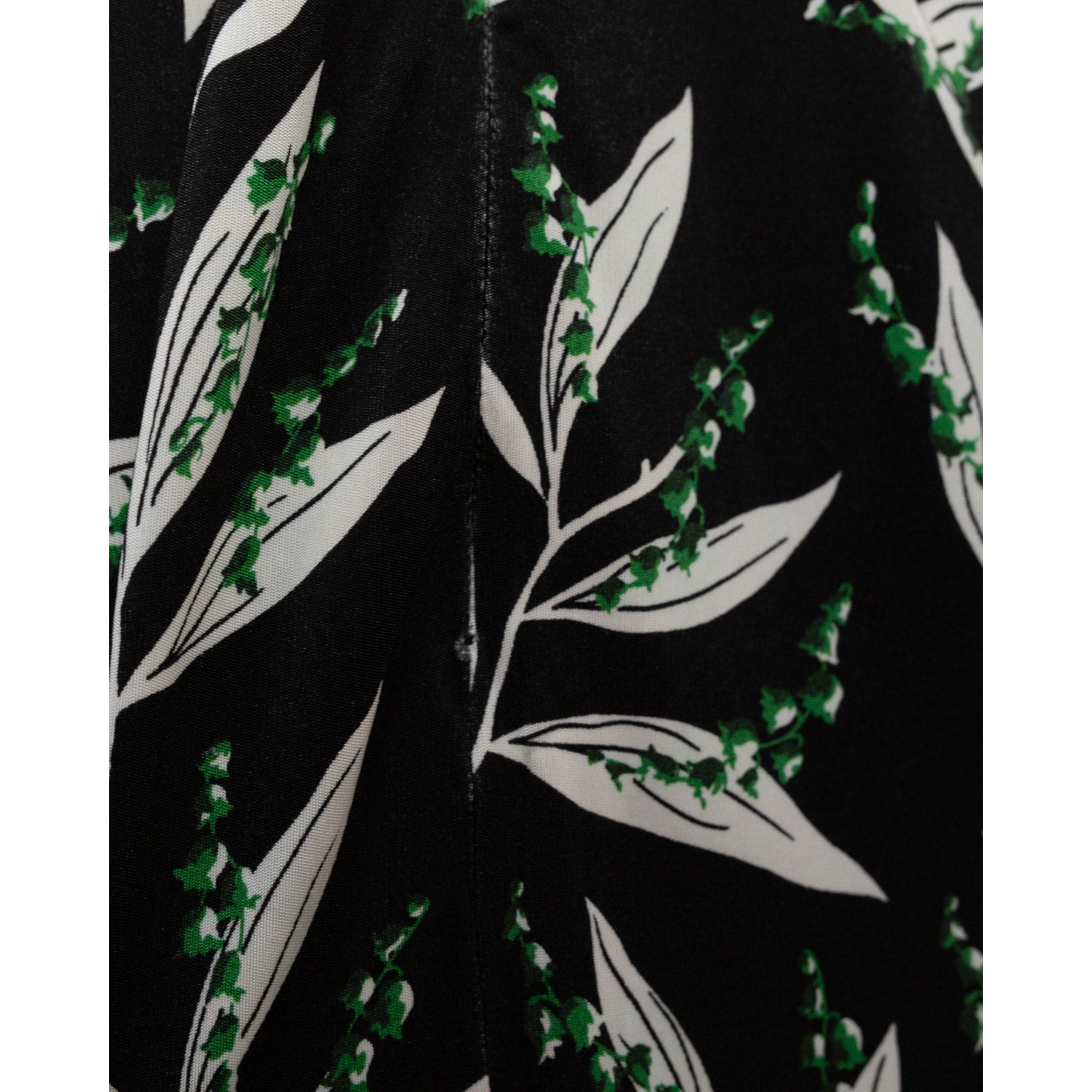 Rabanne Black Floral Print Midi Dress FR 38 / US 4 – Designer Stretch Dress - Wind & Song