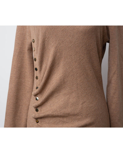 Rabanne Camel Knit Brown Wool Midi Dress - Wind & Song