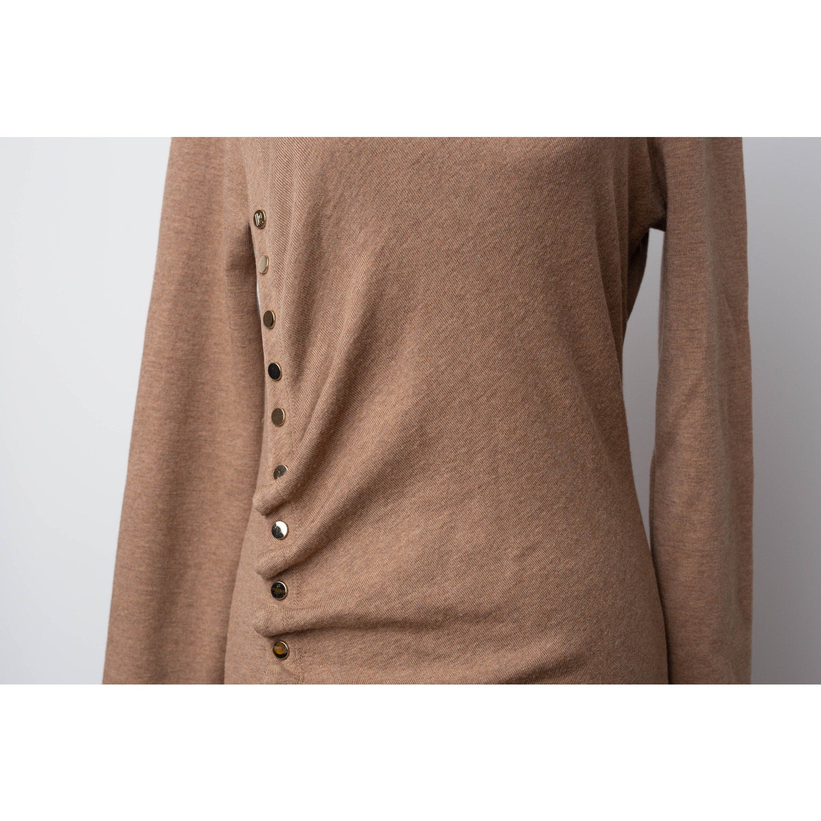 Rabanne Camel Knit Brown Wool Midi Dress - Wind & Song