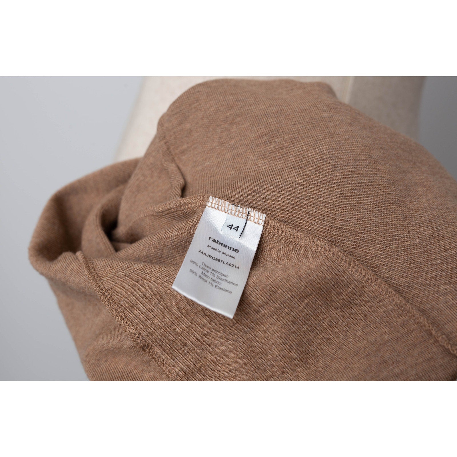 Rabanne Camel Knit Brown Wool Midi Dress - Wind & Song