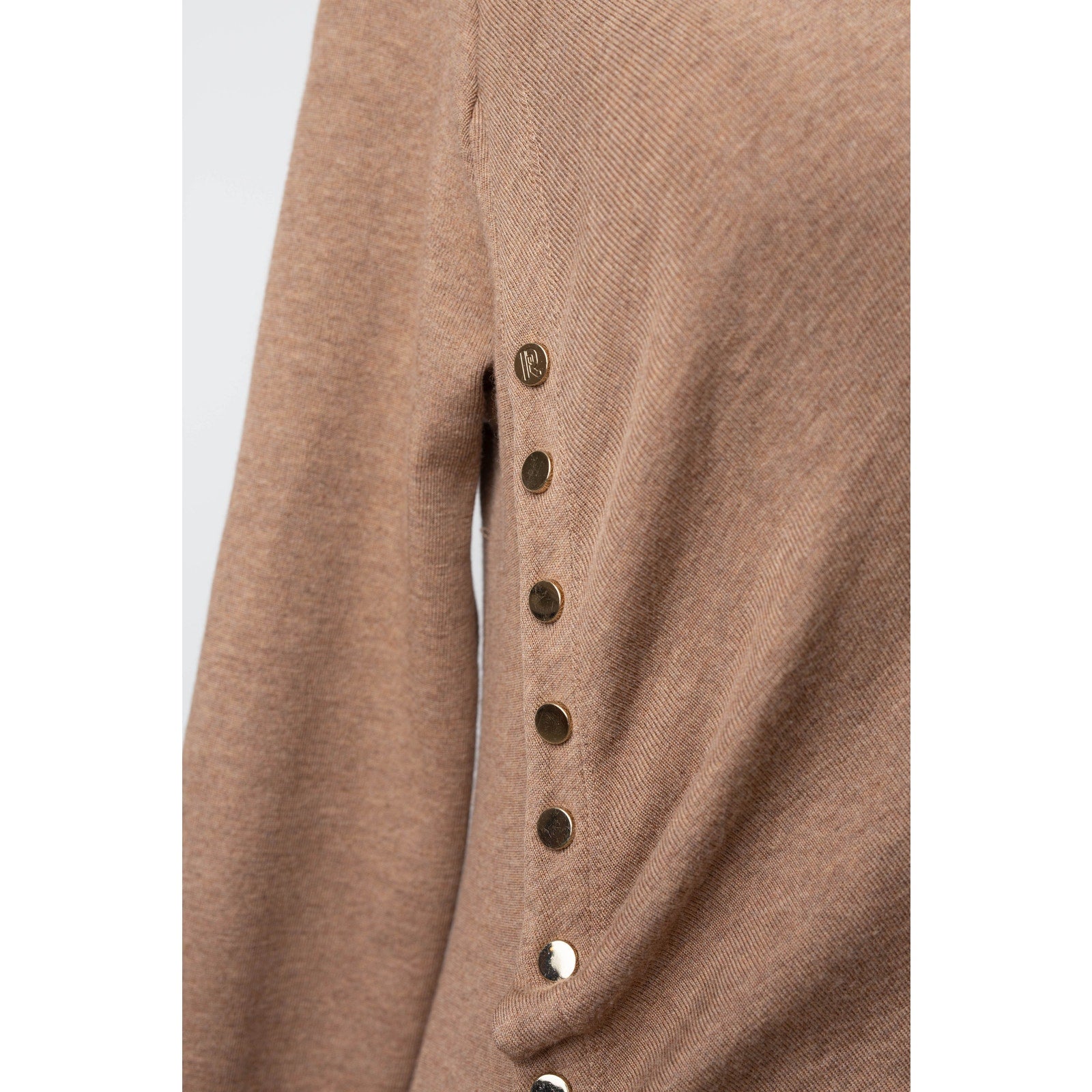 Rabanne Camel Knit Brown Wool Midi Dress - Wind & Song