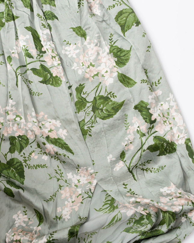 Reformation Frankie Silk Gown in Green Floral - Wind & Song