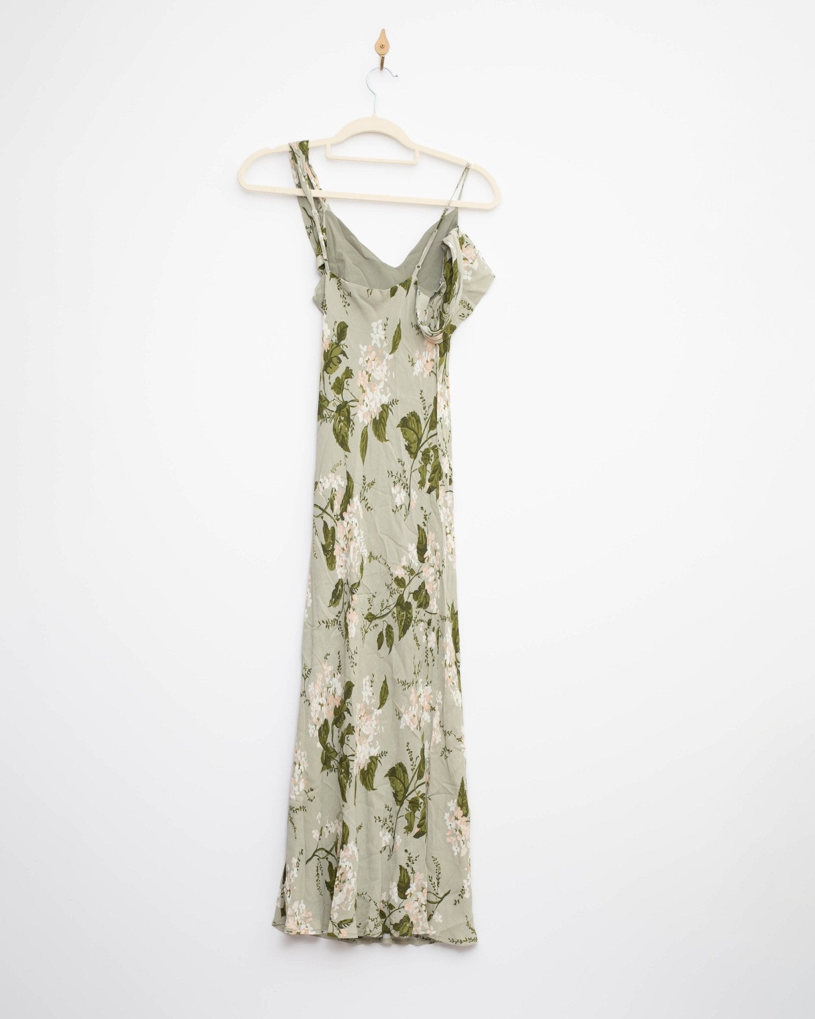 Reformation Green Floral Chiffon Reya Dress Size 0 - Wind & Song