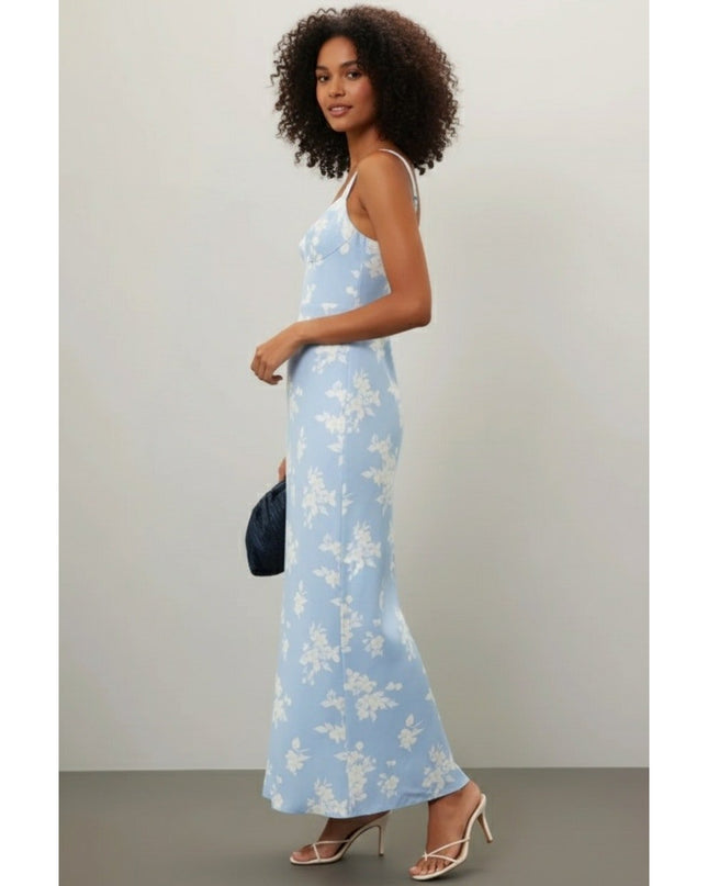 Reformation Reverie Blue Flora Dress - Wind & Song