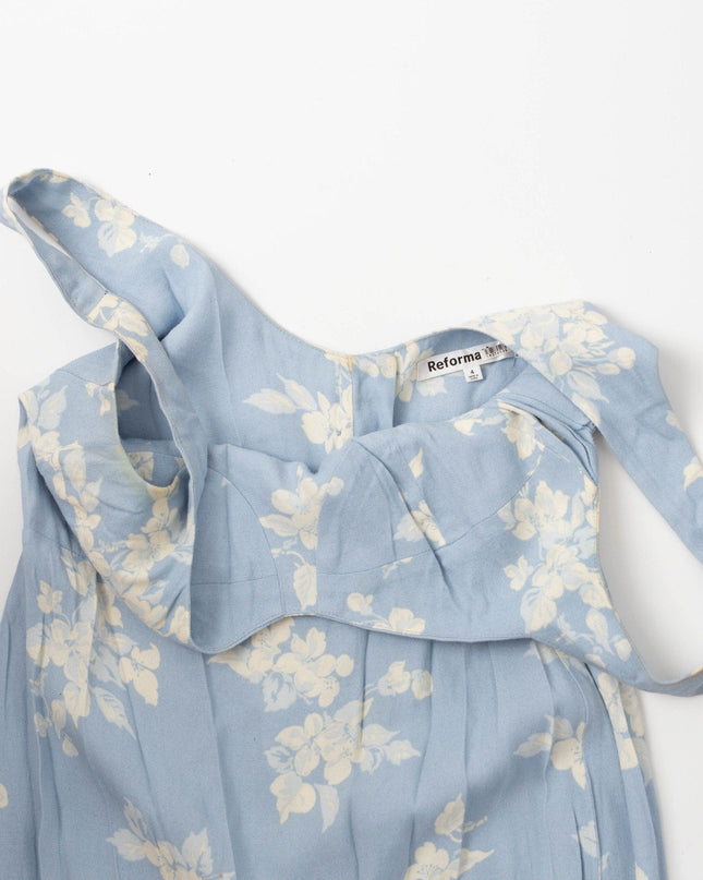 Reformation Reverie Blue Flora Dress - Wind & Song