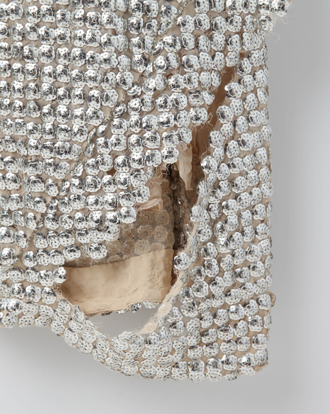 RHODE Silver Platinum Jemima Dress Size 10 - Wind & Song