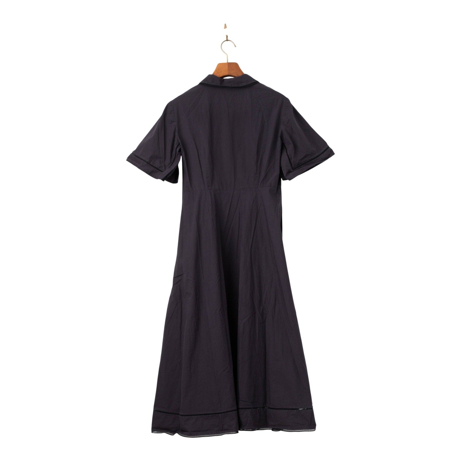 Róhe Ladder Embroidered Poplin Dress in Black Size 8 - Wind & Song