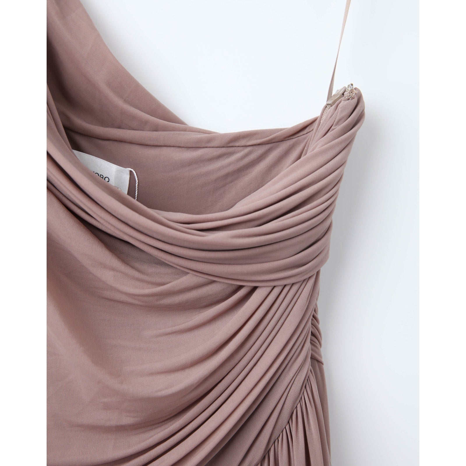 Ronny Kobo Killian One - shoulder Gown in Brown - Wind & Song