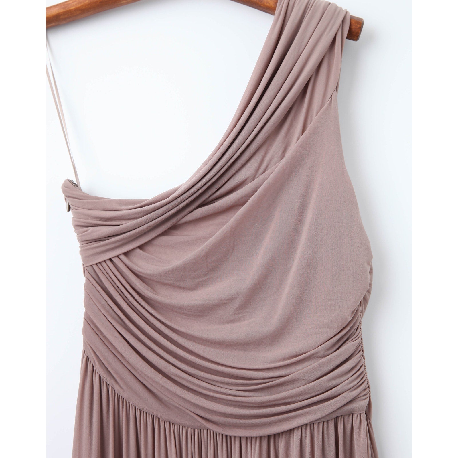 Ronny Kobo Killian One - shoulder Gown in Brown - Wind & Song