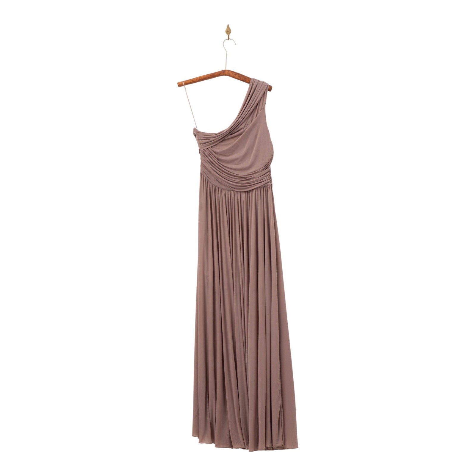 Ronny Kobo Killian One - shoulder Gown in Brown - Wind & Song