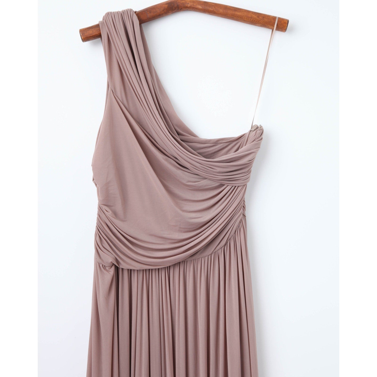 Ronny Kobo Killian One - shoulder Gown in Brown - Wind & Song