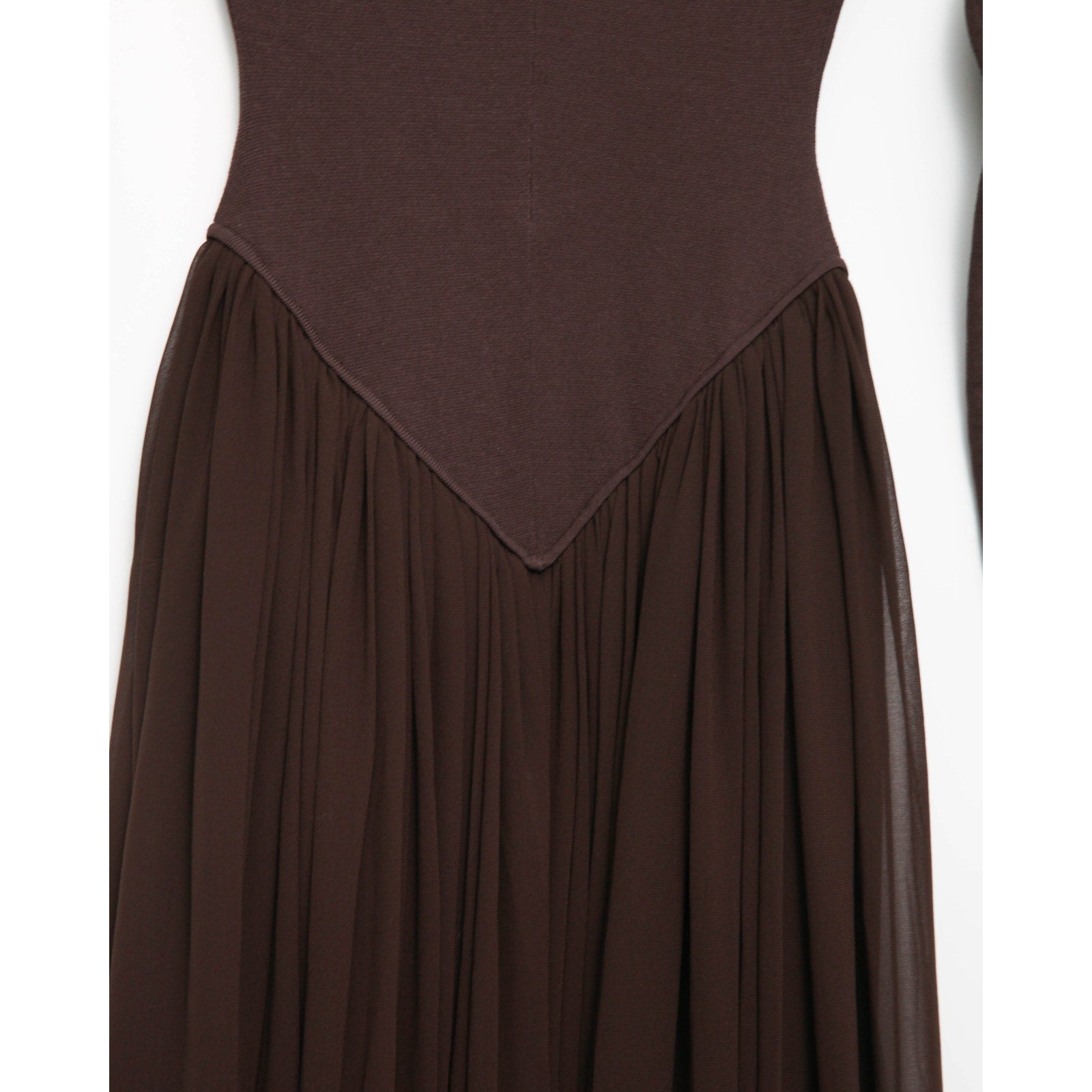Ronny Kobo Speck Knit Dress Size XS – Mockneck Chiffon Skirt - Wind & Song