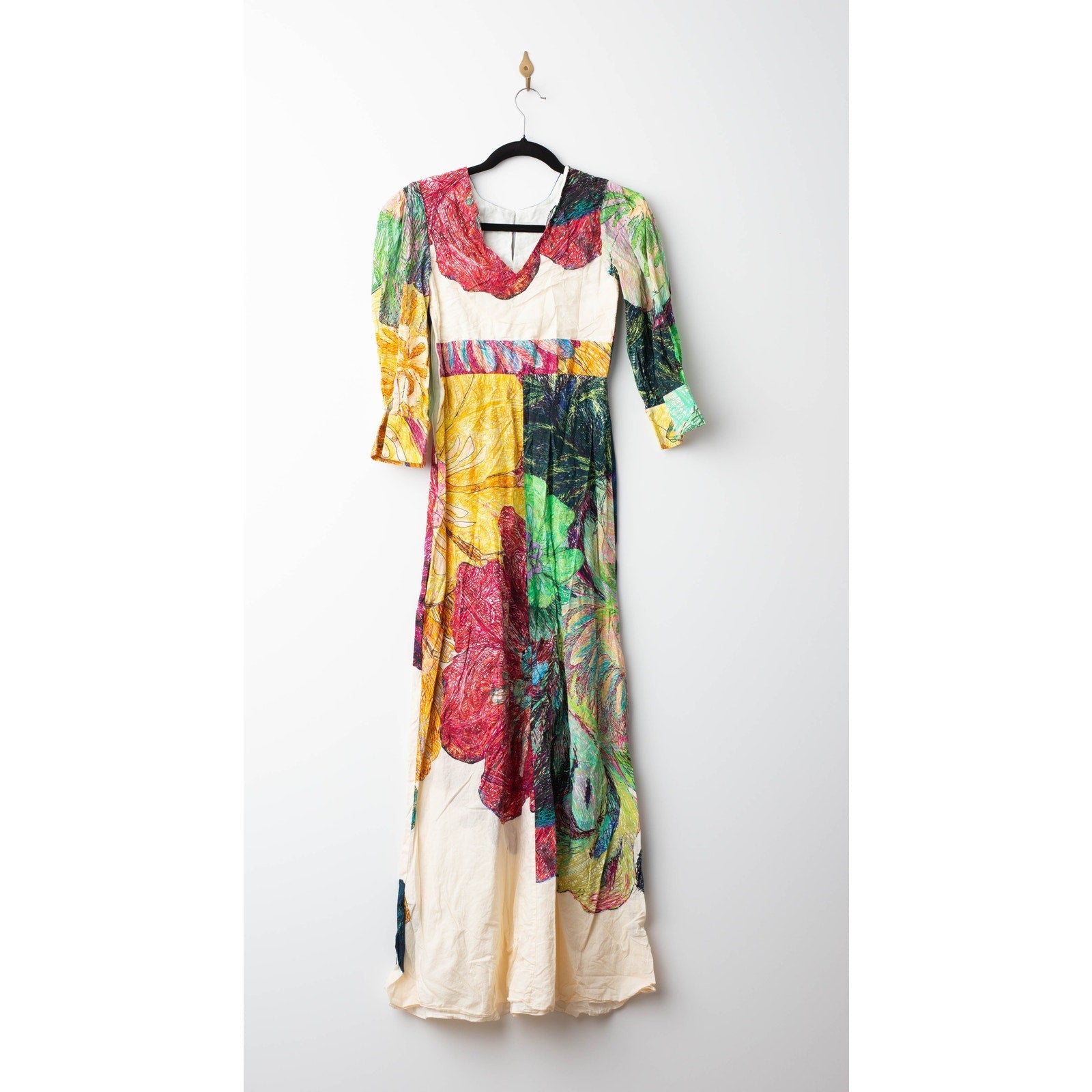 Saaksha & Kinni Daisy Cotton Dress in Multicolored Floral - Wind & Song