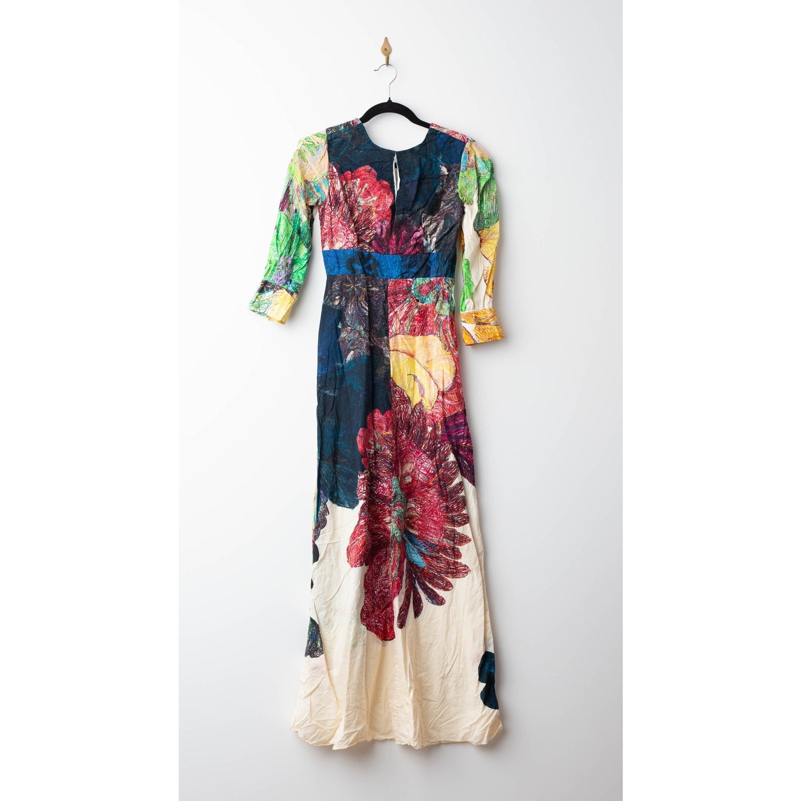 Saaksha & Kinni Daisy Cotton Dress in Multicolored Floral - Wind & Song