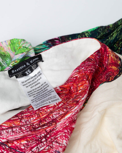 Saaksha & Kinni Daisy Cotton Dress in Multicolored Floral - Wind & Song