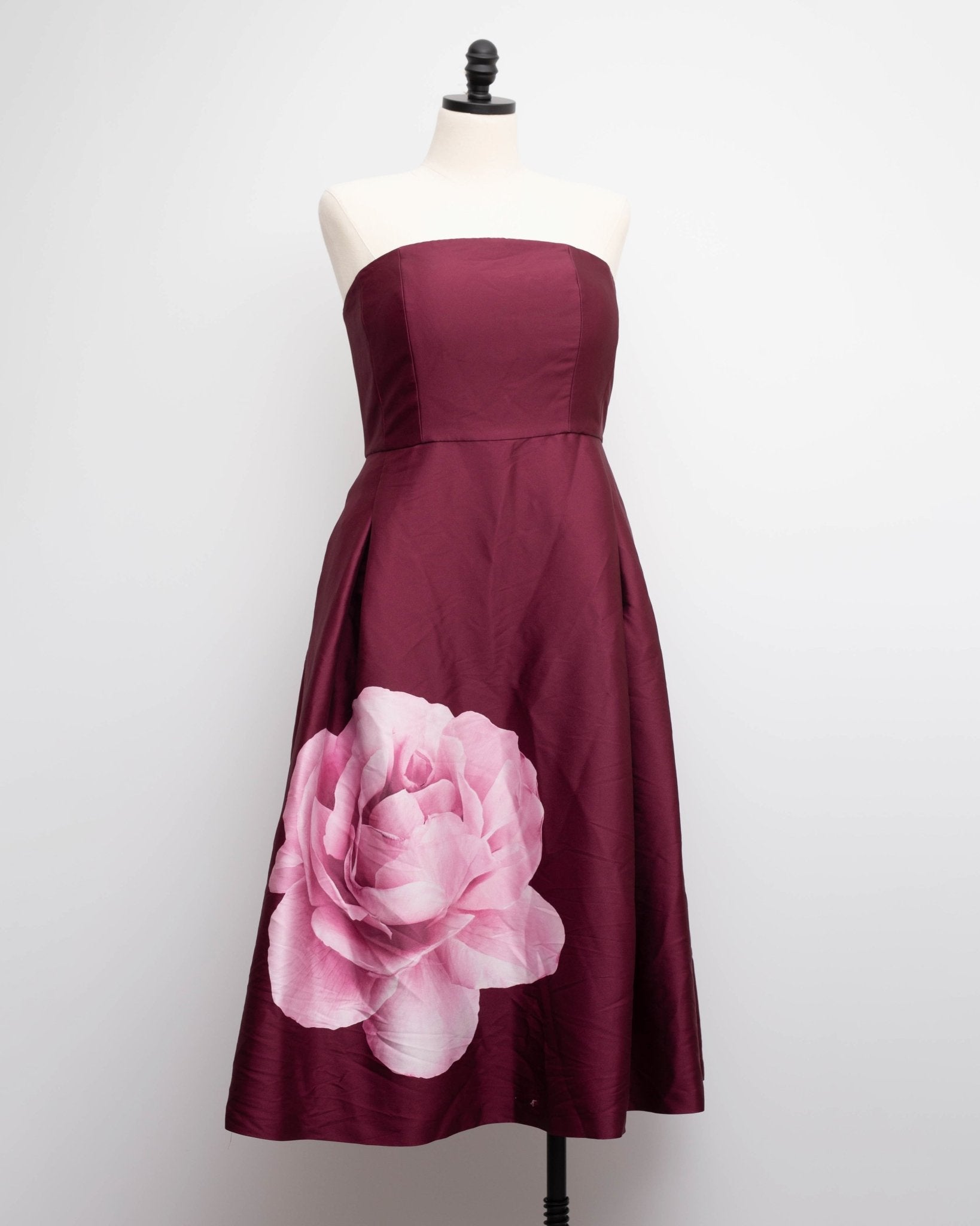 Sachin & Babi Shay Placed Floral Strapless Cocktail Midi Dress - Wind & Song