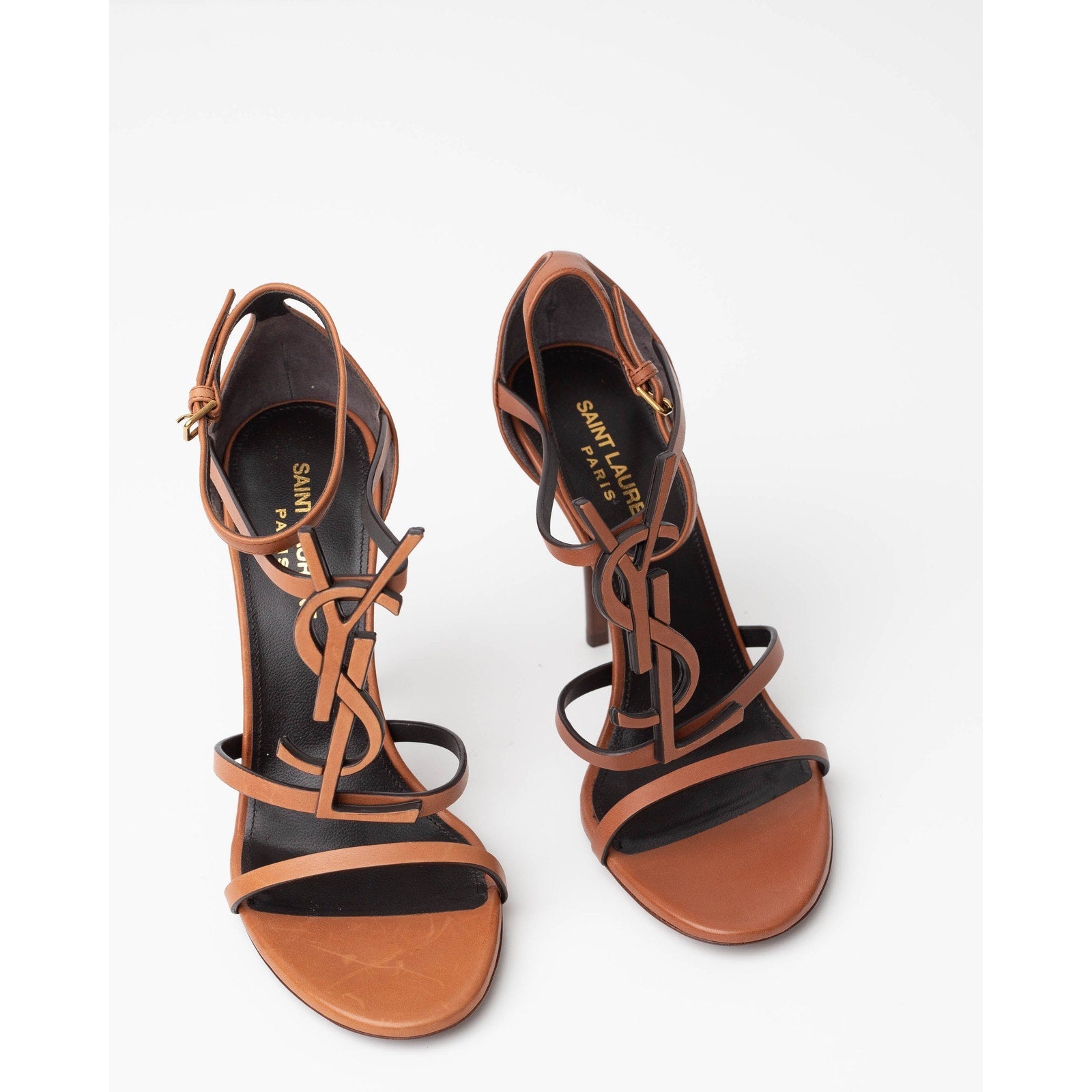 Saint Laurent Cassandra High Heel Sandals - New Papaya - Size 37 - Wind & Song