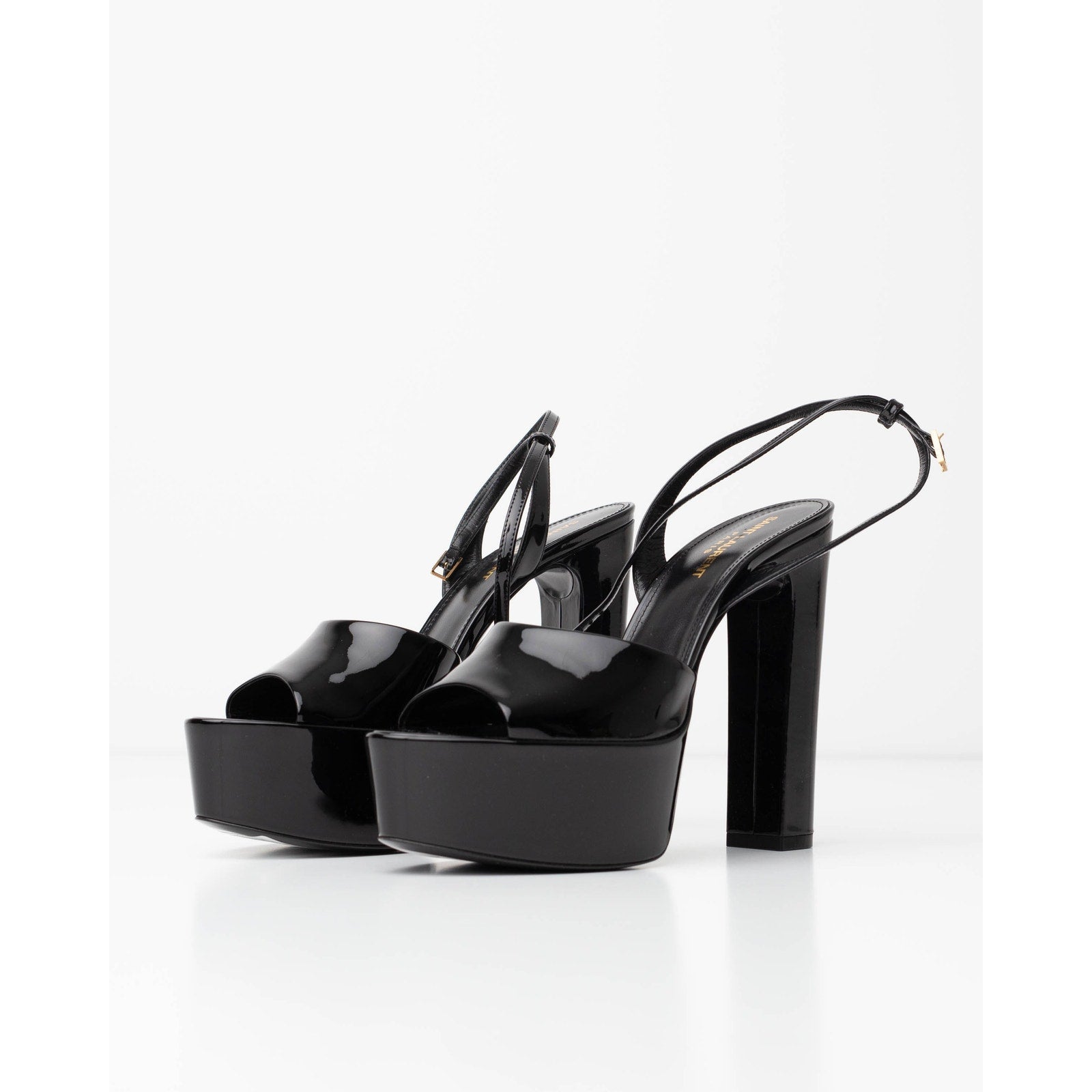 Saint Laurent Jodie Patent Leather Platform Sandals – Black - Size 39 – NWT - Wind & Song