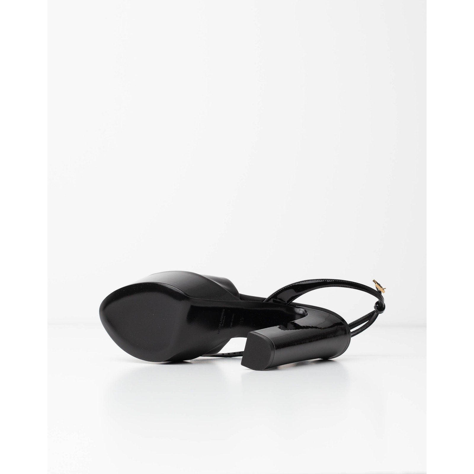 Saint Laurent Jodie Patent Leather Platform Sandals – Black - Size 39 – NWT - Wind & Song
