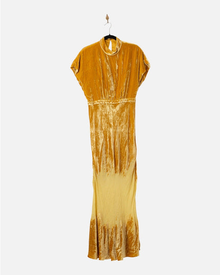 SALONI Fabienne Golden Velvet Gown - Wind & Song