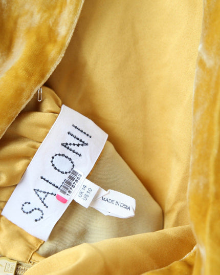 SALONI Fabienne Golden Velvet Gown - Wind & Song