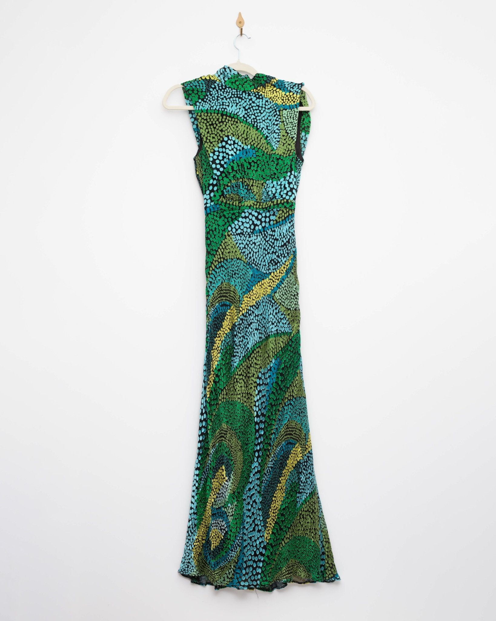 SALONI Fleur Green Dot Print Dress Size 4 - Wind & Song