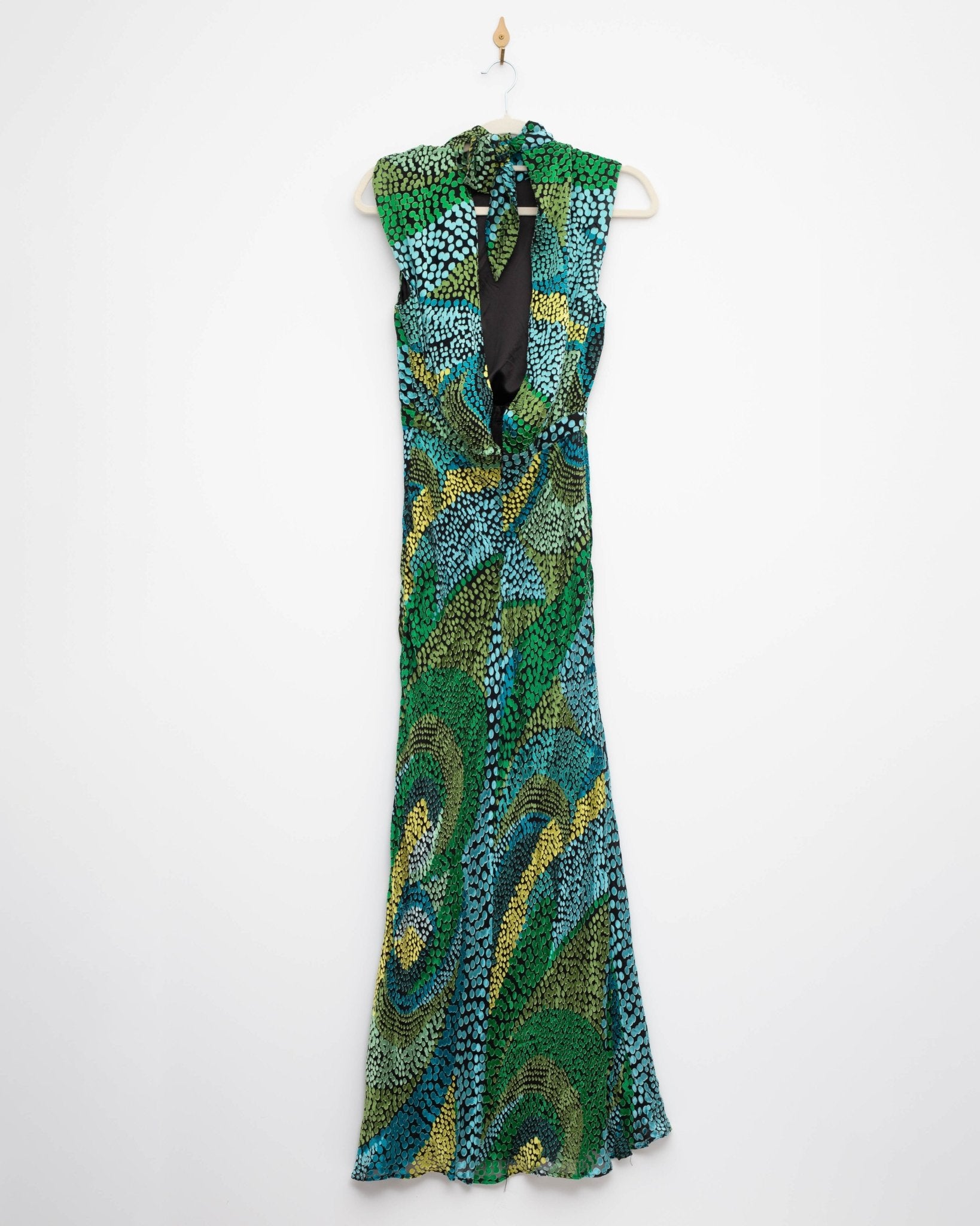 SALONI Fleur Green Dot Print Dress Size 4 - Wind & Song